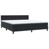 vidaXL Cama box spring con colch&oacute;n terciopelo negro 200x210 cm