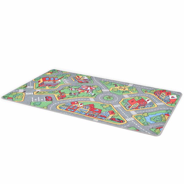 vidaXL Alfombrilla de juego Gris 200 x 90 cm tela