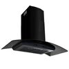 vidaXL Campana extractora pared 90 cm acero inoxidable 756 m&sup3;/h negro