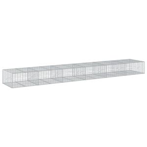 vidaXL Cesta de gaviones con cubierta hierro galvanizado 600x100x50 cm