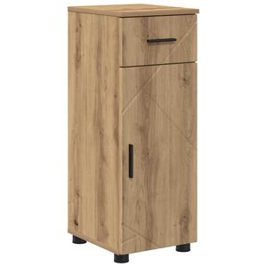 vidaXL Gabinete de Ba&ntilde;o con caj&oacute;n Roble artesanal 30 x 35 x 80 cm