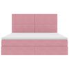 vidaXL Cama con almacenamiento y colch&oacute;n Rosa 180 x 200 cm Terciopelo