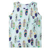vidaXL Camiseta sin mangas infantil azul suave m&eacute;lange 128