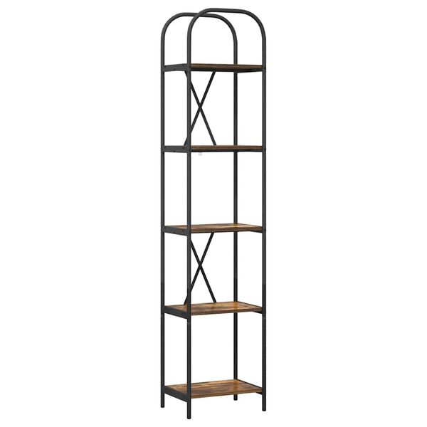 vidaXL Estante de libros Roble ahumado 40 x 30 x 183 cm