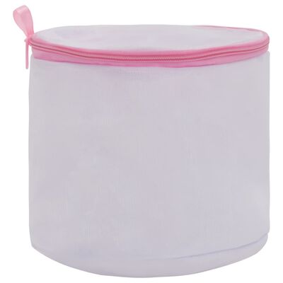 vidaXL Set de bolsas para la lavadora 3 piezas blanco y rosa