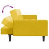 vidaXL Sof&aacute; cama de 2 plazas con taburete terciopelo amarillo