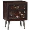 vidaXL Mesita de noche de madera maciza reciclada 40x30x50 cm