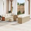 vidaXL Conjunto de sof&aacute;s de jard&iacute;n con coj&iacute;n 11 pcs Beige y Crema