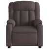 vidaXL Sill&oacute;n reclinable el&eacute;ctrico tela marr&oacute;n oscuro