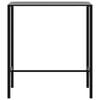 vidaXL Mesa alta de bar acero recubrimiento polvo negro 100x50x110 cm