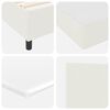 vidaXL Cama tipo Box Spring Manual Crema y Blanco 203 x 90 x 88 cm