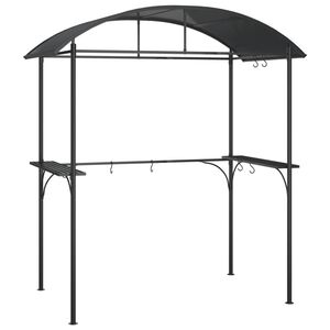 vidaXL Cenador barbacoa estante lateral acero antracita 220x115x230 cm