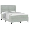 vidaXL Cama tipo Box Spring Gris Claro 160 x 200 cm Terciopelo