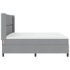 vidaXL Cama tipo Box Spring con colch&oacute;n Gris Claro 200 x 200 cm tela