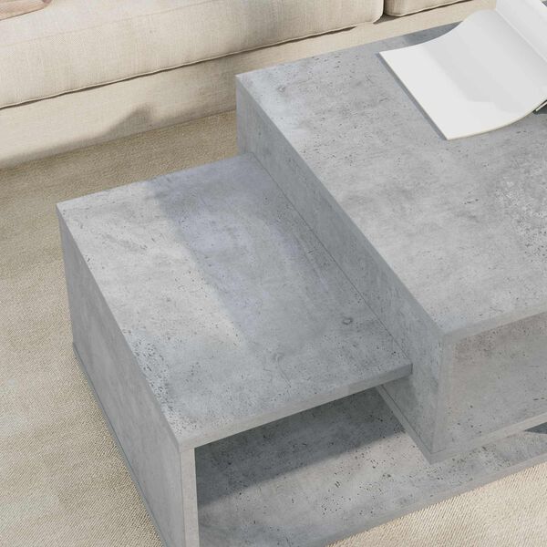 vidaXL Mesa de Caf&eacute; Gris Concreto 105 x 50 x 32,5 cm