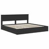 vidaXL Cama con almacenamiento Negro 200 x 200 cm Madera de ingenier&iacute;a