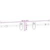 vidaXL Kit de herrajes para puertas correderas acero negro 183 cm