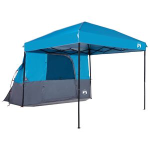 vidaXL Juego de Tienda de Camping con techo 2 pcs Azul Tafet&aacute;n y Tela