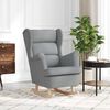 vidaXL Silla mecedora de tela gris claro 74x90x102 cm