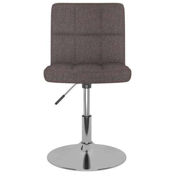 vidaXL Silla de comedor giratoria tela gris topo