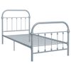 vidaXL Estructura de cama sin colch&oacute;n metal gris 100x200 cm