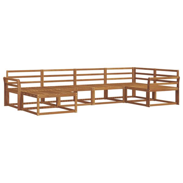 vidaXL Conjunto de sof&aacute;s de exterior 6 pcs Natural