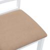 vidaXL Sillas de comedor con cojines 2uds madera maciza blanco caucho