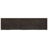 vidaXL Estante pared madera roble tratada marr&oacute;n oscuro 200x50x(2-6)cm