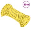 vidaXL Cuerda de barco polipropileno amarillo 4 mm 50 m