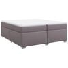 vidaXL Cama box spring con colch&oacute;n cuero sint&eacute;tico gris 200x200 cm