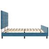 vidaXL Cama tipo Box Spring Azul Oscuro 200 x 200 cm Terciopelo