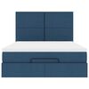 vidaXL Estructura de cama otomana colch&oacute;n tela azul pardo 140x200cm