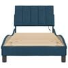 vidaXL Estructura de cama con LED sin colch&oacute;n Hanko terciopelo azul 90x200 cm