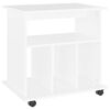 vidaXL Armario con ruedas madera contrachapada blanco 60x45x60 cm