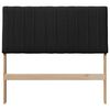 vidaXL Cabecero tapizado Negro 100 cm Madera de pino macizo