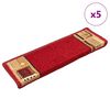 vidaXL Alfombrillas de escalera autoadhesivas 5 uds rojo 65x21x4 cm