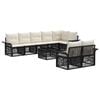 vidaXL Conjunto de sof&aacute;s de jard&iacute;n 9 pcs Negro rat&aacute;n sint&eacute;tico