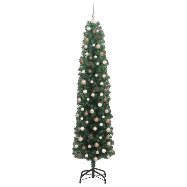 vidaXL Árbol de Navidad artificial Verde 180 cm PVC, Acero y Plástico