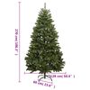 vidaXL &Aacute;rbol de Navidad artificial con bisagras y soporte verde 270 cm