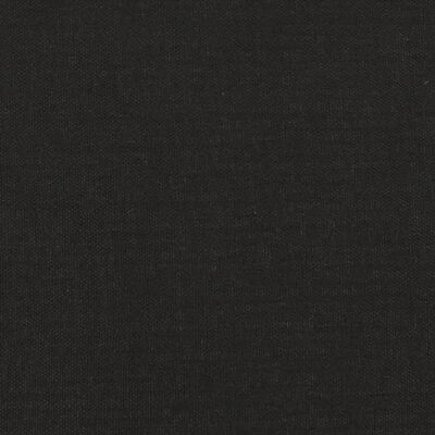 vidaXL Reposapiés de tela y cuero sintético negro 60x60x36 cm