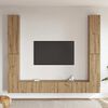 vidaXL Muebles de TV de pared 6 uds madera ingenier&iacute;a roble artesanal