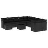 vidaXL Set de sof&aacute;s de jard&iacute;n 12 piezas cojines rat&aacute;n sint&eacute;tico negro
