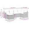 vidaXL Set de muebles de jard&iacute;n 6 pzas y cojines rat&aacute;n sint&eacute;tico gris