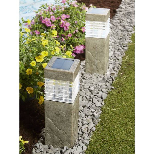 Luxform L&aacute;mpara solar jard&iacute;n LED inteligente h&iacute;brida Kansas antracita