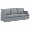 vidaXL Sof&aacute; 2 pcs Gris Claro 144 x 80 x 85 cm tela