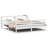 vidaXL Estructura de cama con cabecero sin colch&oacute;n blanco 200x200 cm