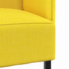 vidaXL Sofa de Espalda Alta 101cm Amarillo claro tela