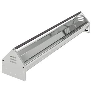 vidaXL Canalón de alimentación para pollos Plateado 108 x 20,5 x 20 cm