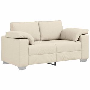vidaXL Sof&aacute; de 2 Plazas Beige 160 cm Tejido mezcla de lino
