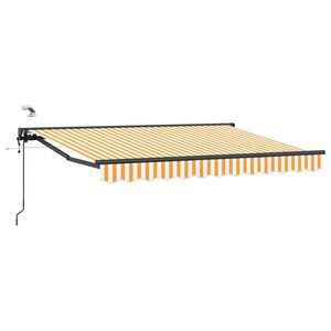 vidaXL Toldo Retr&aacute;ctil El&eacute;ctrico Amarillo, Blanco, Antracita 3 x 2 m